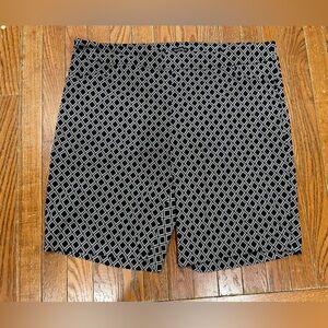 George Black and White Patterned Men Shorts